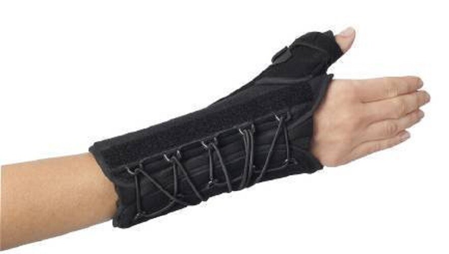 Quick-Fit Wrist / Thumb Support Splint W.T.O. Nylon / Foam Right Hand Black