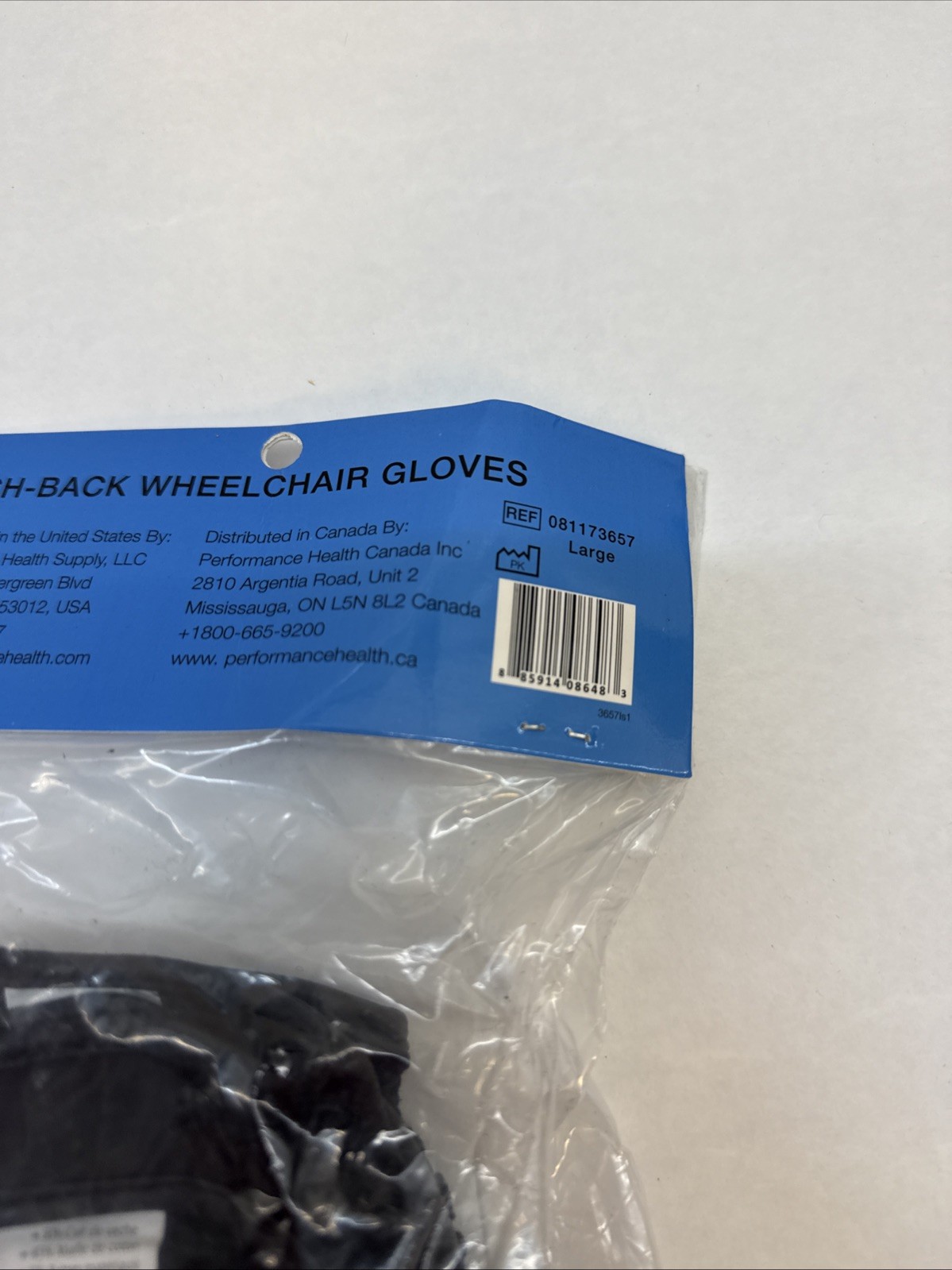 Push Gloves Mesh Back Wheelchair Gloves 081173657 Size Large