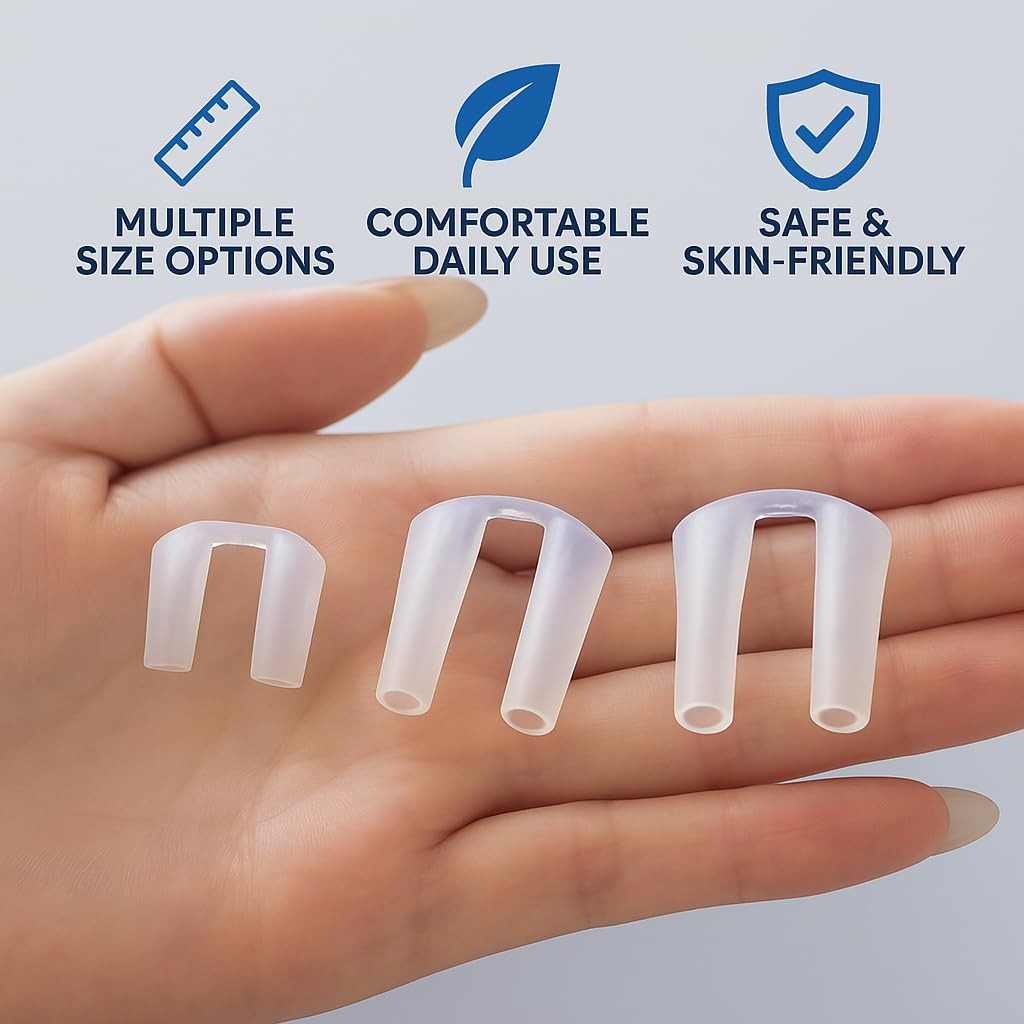 Nostril Retainer — Small Size 7 — Soft Hypoallergenic Silicone — Light Nose S…