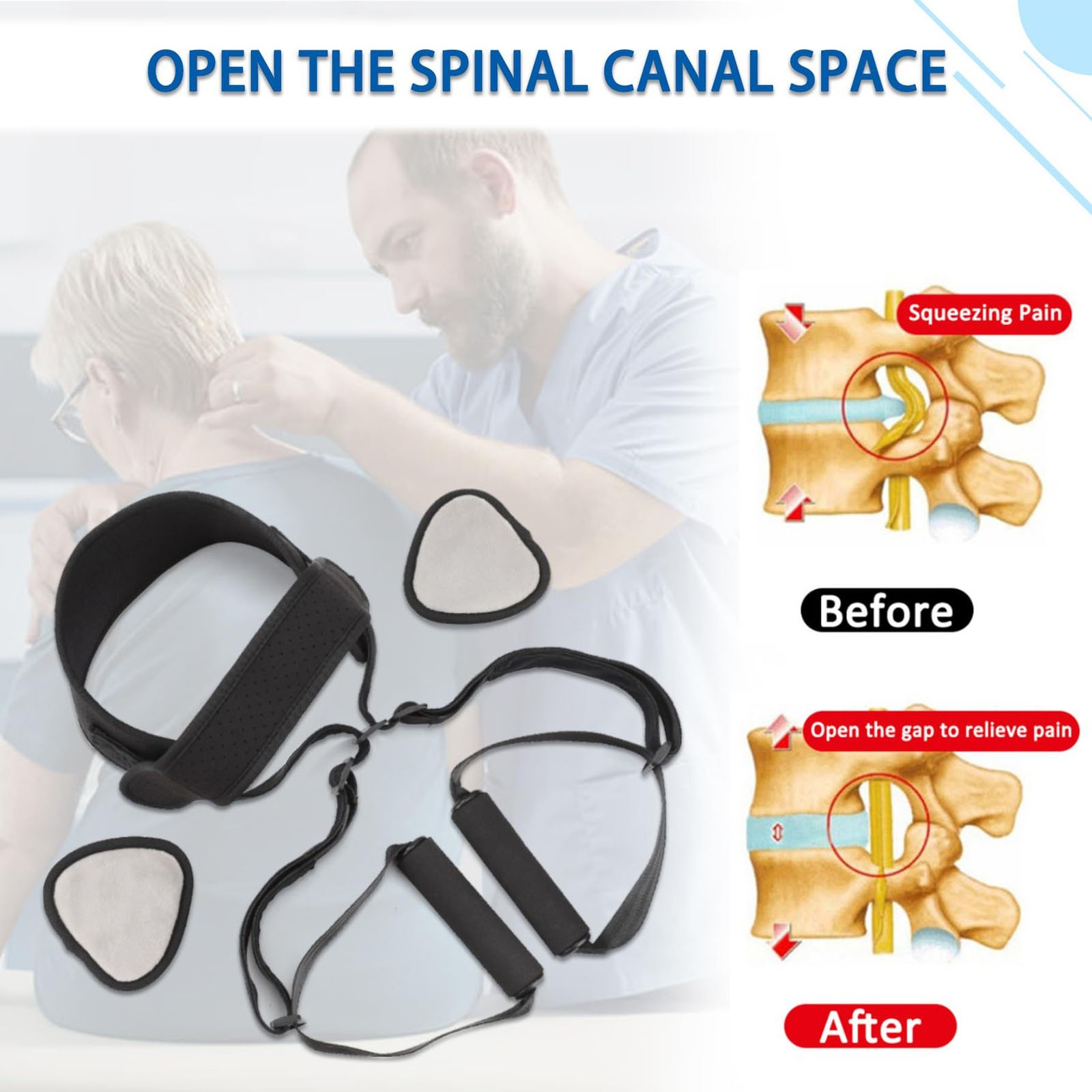 Neck Cervical Traction Strap Adjustable Neck Support For Home Use Neoprene Use
