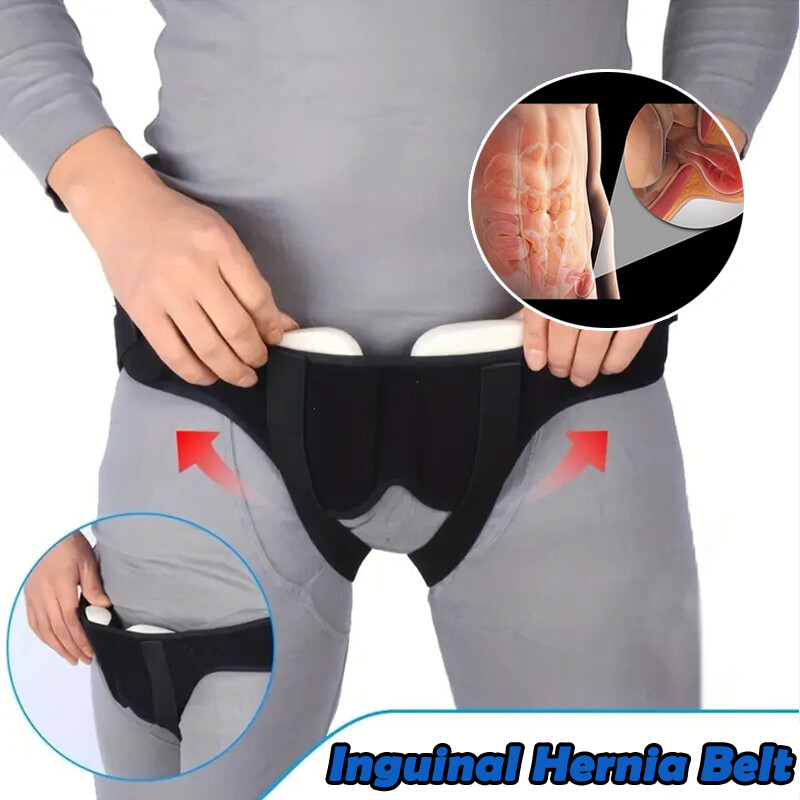 Medical Men’s Inguinal Hernia Support Belt Double Groin Truss Brace Pain Relief