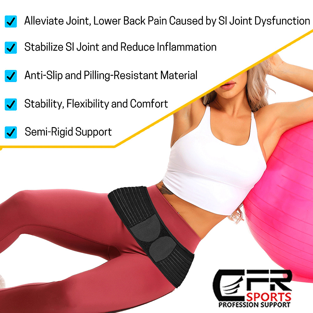 Adjustable Lumbar Support Lower Waist Back Belt Brace Sacroiliac SI Pelvic Pain