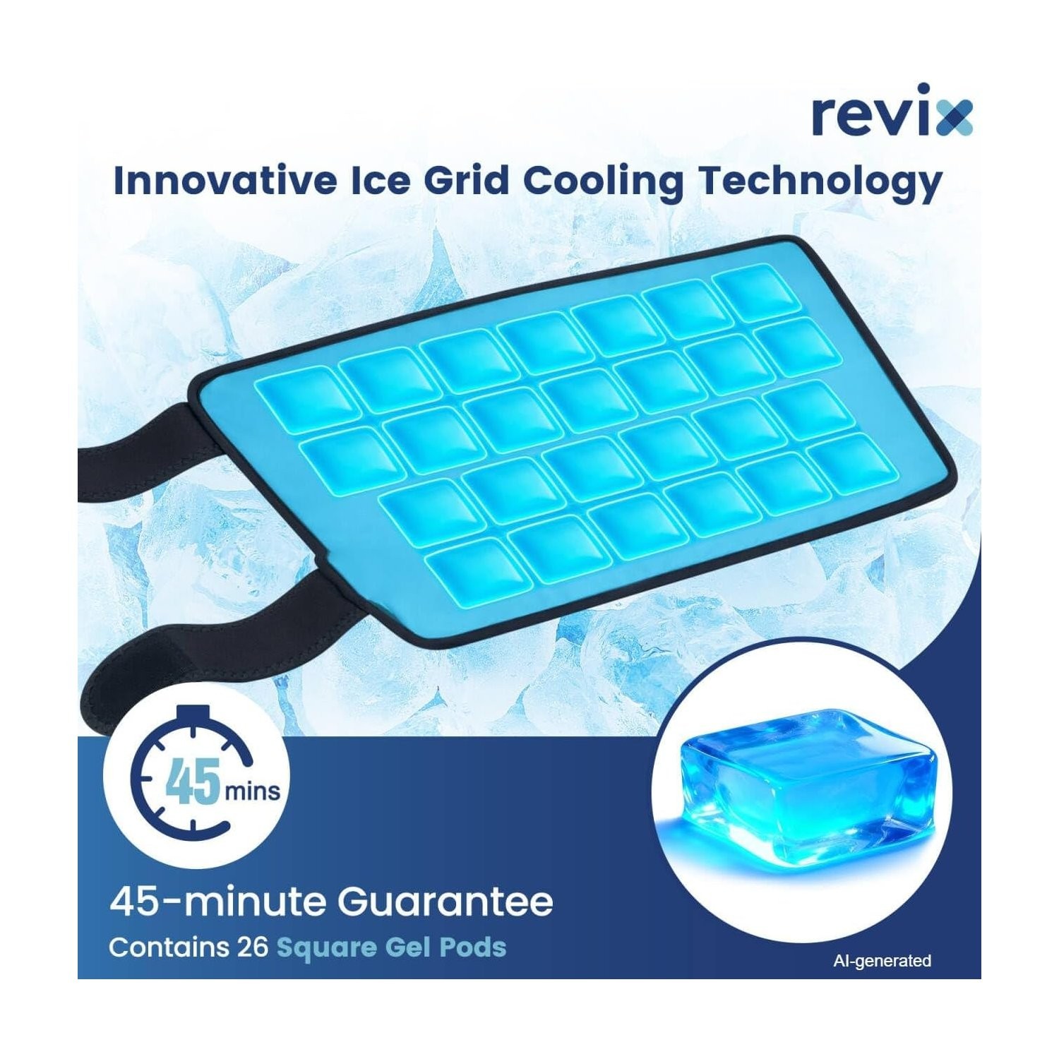 45-Min Long Lasting Ice Pack for Shin Splints Leg Calf Recovery Compression