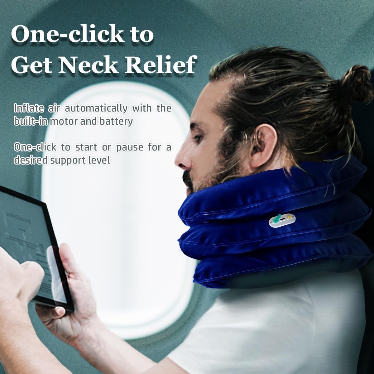 Electric Pump Cervical Neck Traction Device for Neck Pain Relief, One-Click-t…