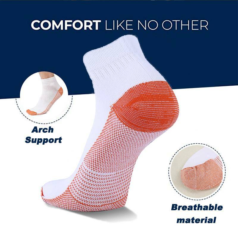 Compression Socks Copper Infused Arch Support Foot Plantar Fasciitis Running