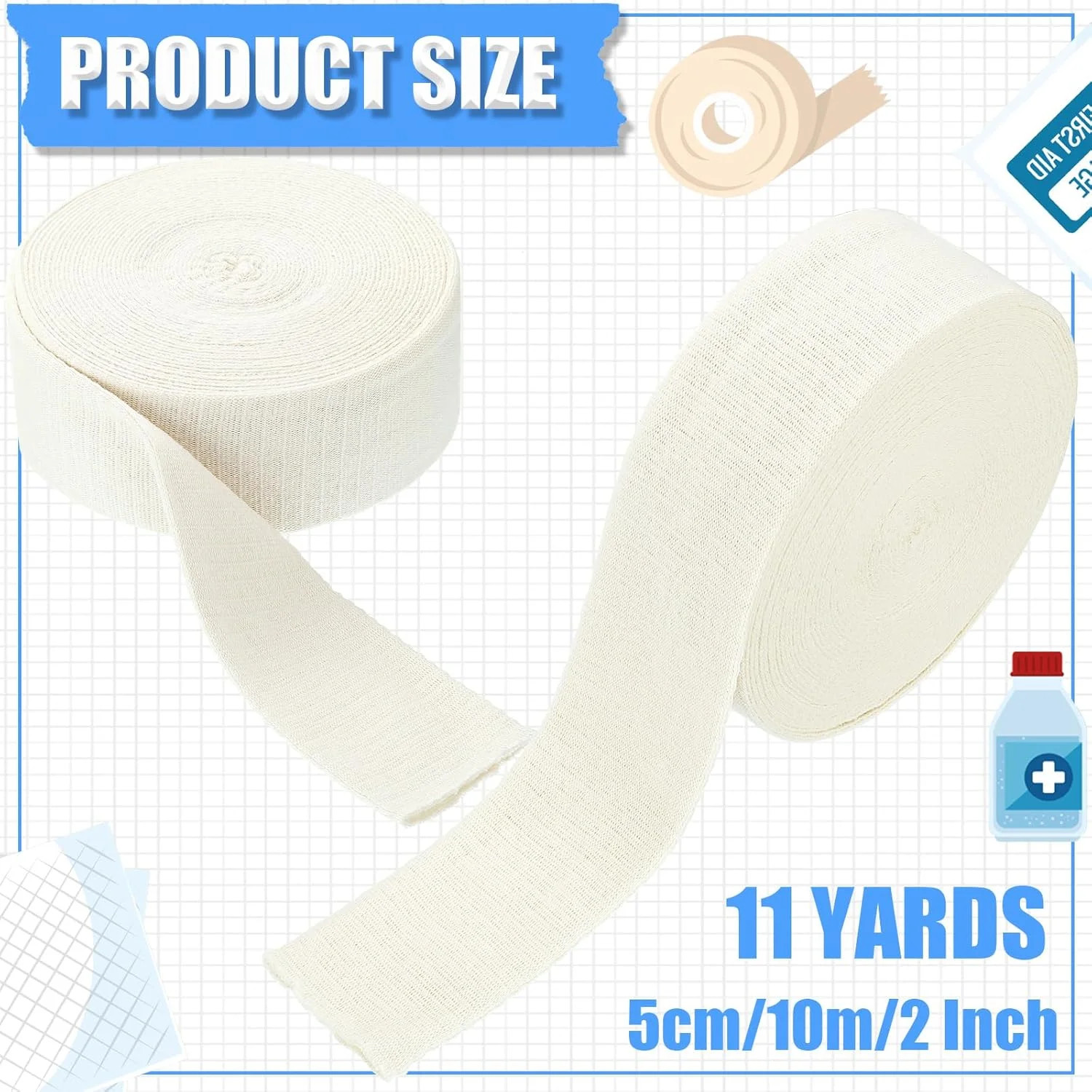 Tondiamo Cotton Tubular Stockinette Gauze Roll Tubular Arm Stocking Elastic Leg