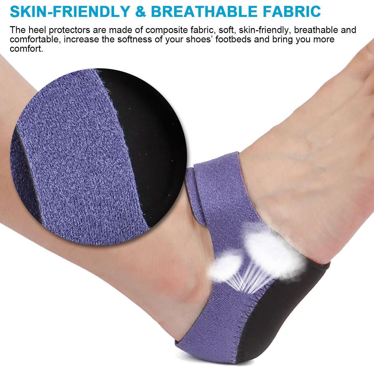 1/2 Pairs Heel Cups Protector Plantar Fasciitis Socks Pads For Foot Support Pain