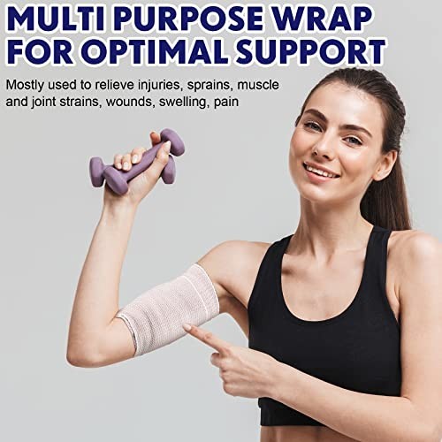 20 Pack 4″ Elastic Bandage Wraps – Self-Closure Compression for Legs, Knees, Wri