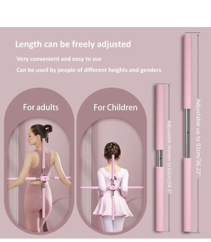 Posture Corrector Yoga Stick Stretching Tool Back Straightener Adjustable Length