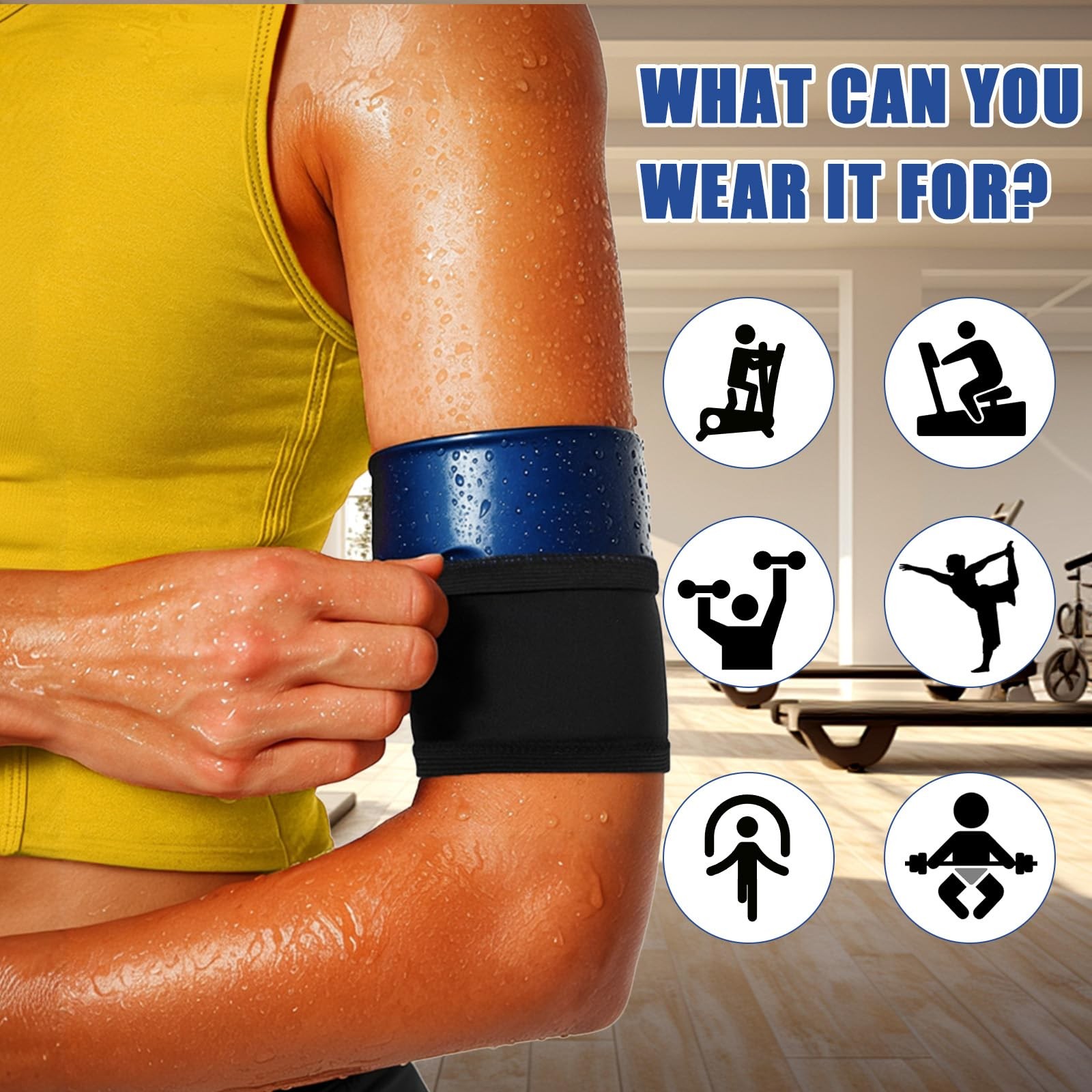 2 pcs Women’s Arm Trimmers Slimming Arms Sleeves Sport Arm Shapers Sweat Band…
