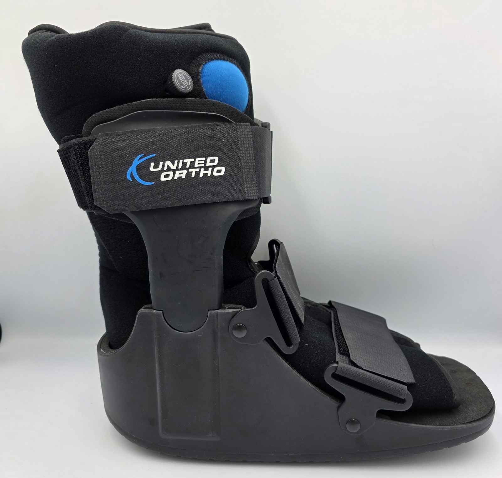 United Ortho Short Air Cam Walker Fracture Boot, Large, Black Pump Style