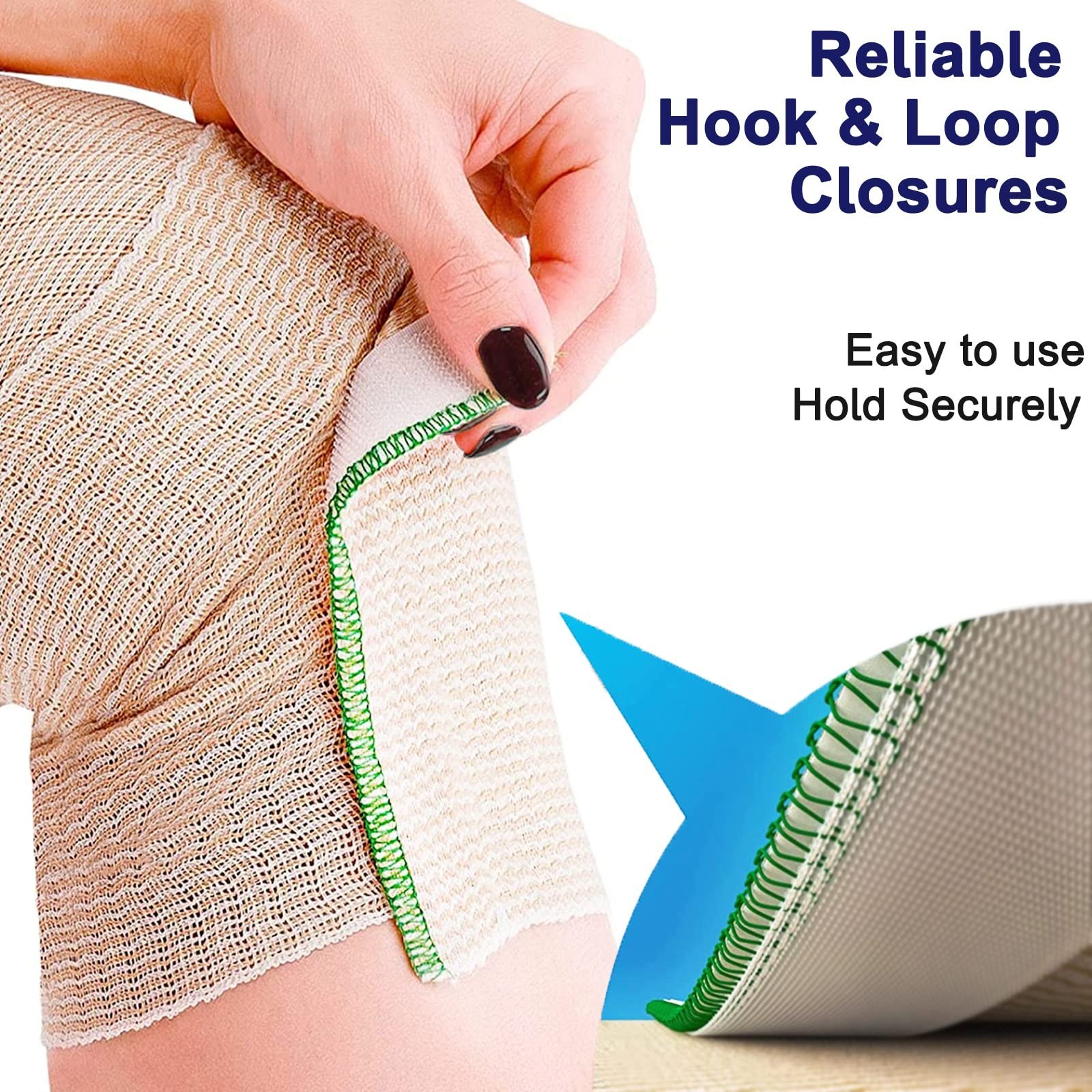 24 Pack Self-Adhesive Elastic Bandage Wraps – Compression, Hook & Loop Closure,