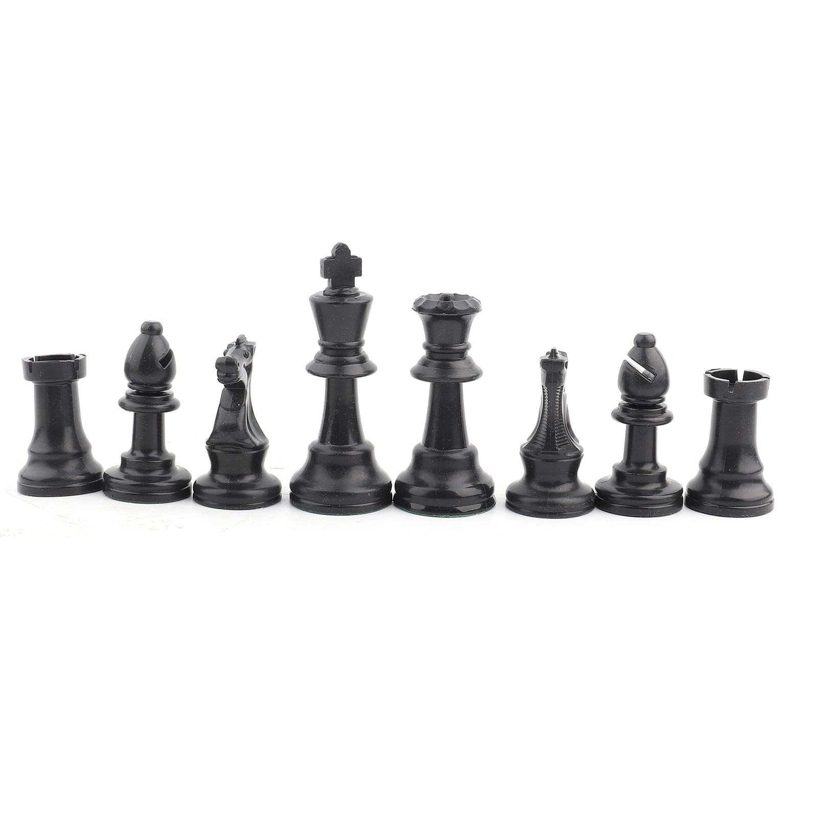 Black&White L Plastic Chessmen Set International Chess Game Complete ☆