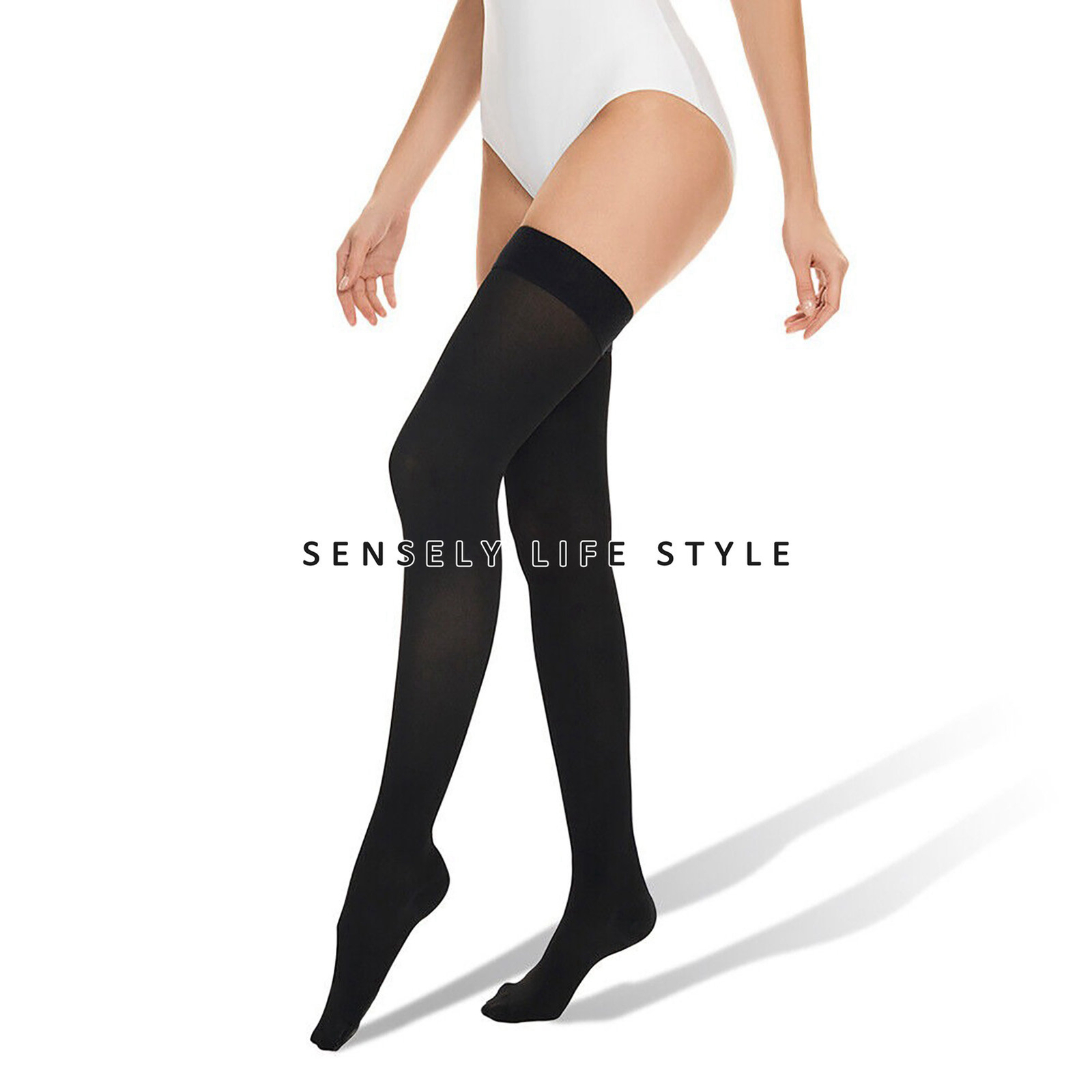 For Work Sport Slim Thigh High Compression Stockings for Women Men 20-32 mmHg US