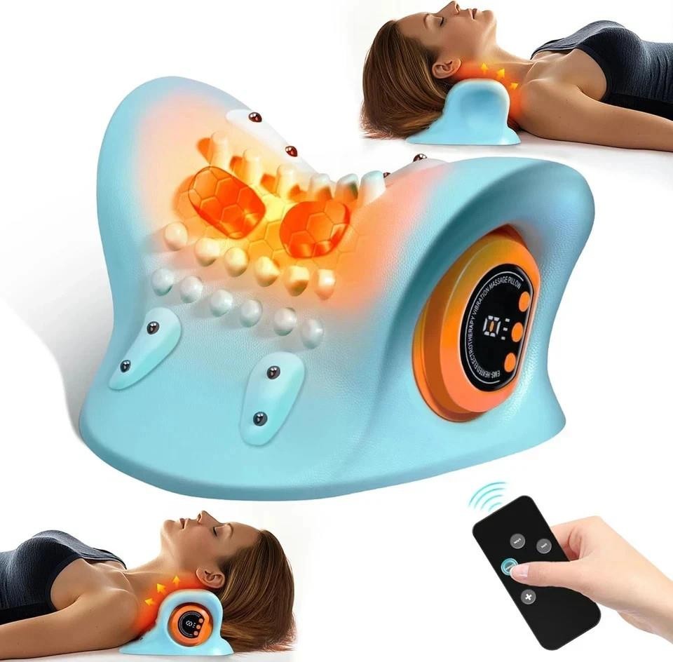 Hugterra Neck Massager 2025, Neck and Shoulder Relaxer with Heat, 3 Modes, Porta