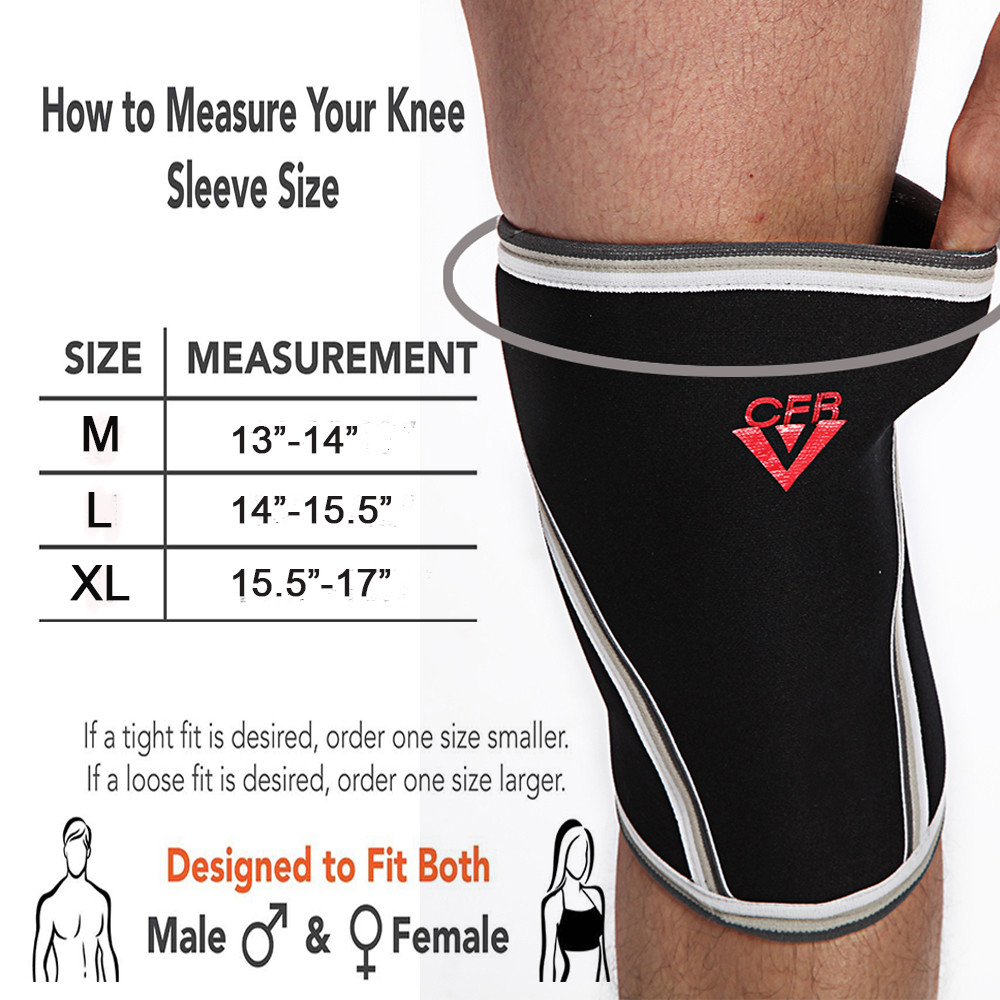 7mm Neoprene Knee Sleeve Support Compression Weightlifting Powerlifting Squats