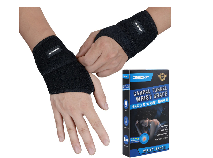 Cerbonny Carpal Tunnel Wrist Brace Support Adjustable Splint Hand Comfortable