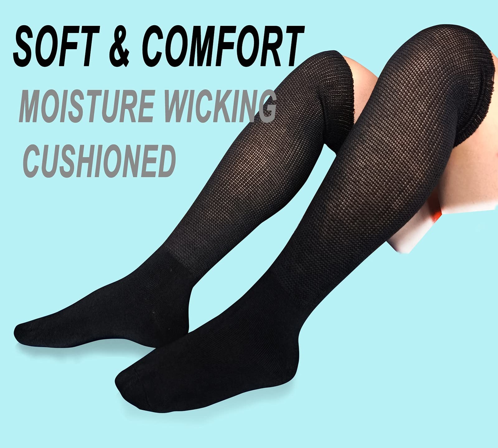 2 Pairs Walking Boot Socks Air Cam Walker Brace Fracture Boots Orthopedics So…