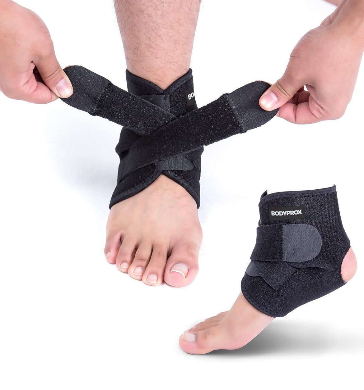 Adjustable Ankle Support Brace For Injury Recovery & Sports Neoprene Compressio