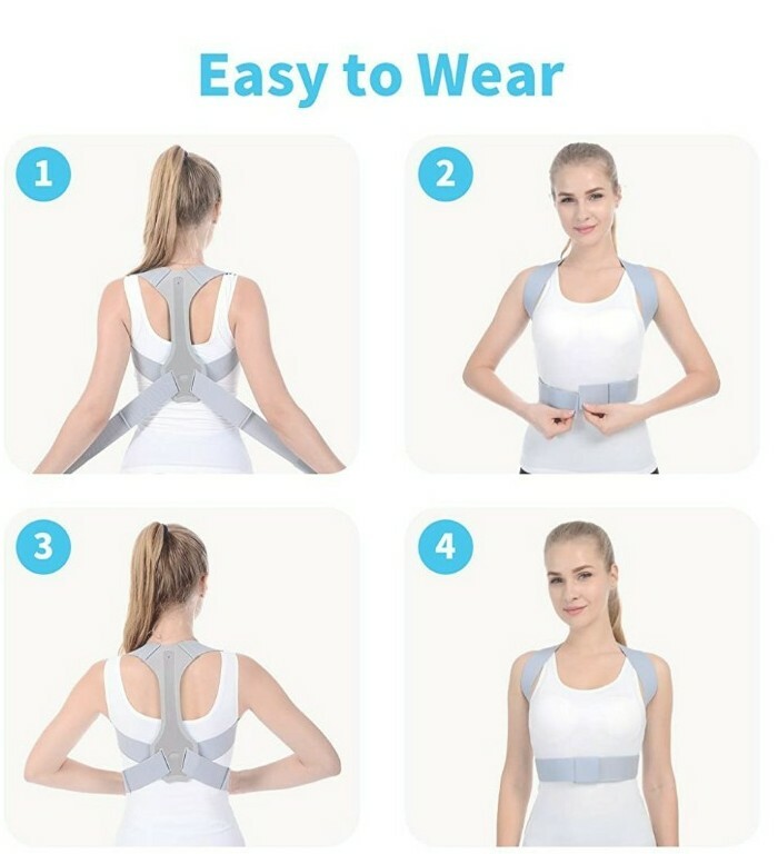 Posture Corrector For Men And Women Adjustable Upper Back Brace For Clavi
