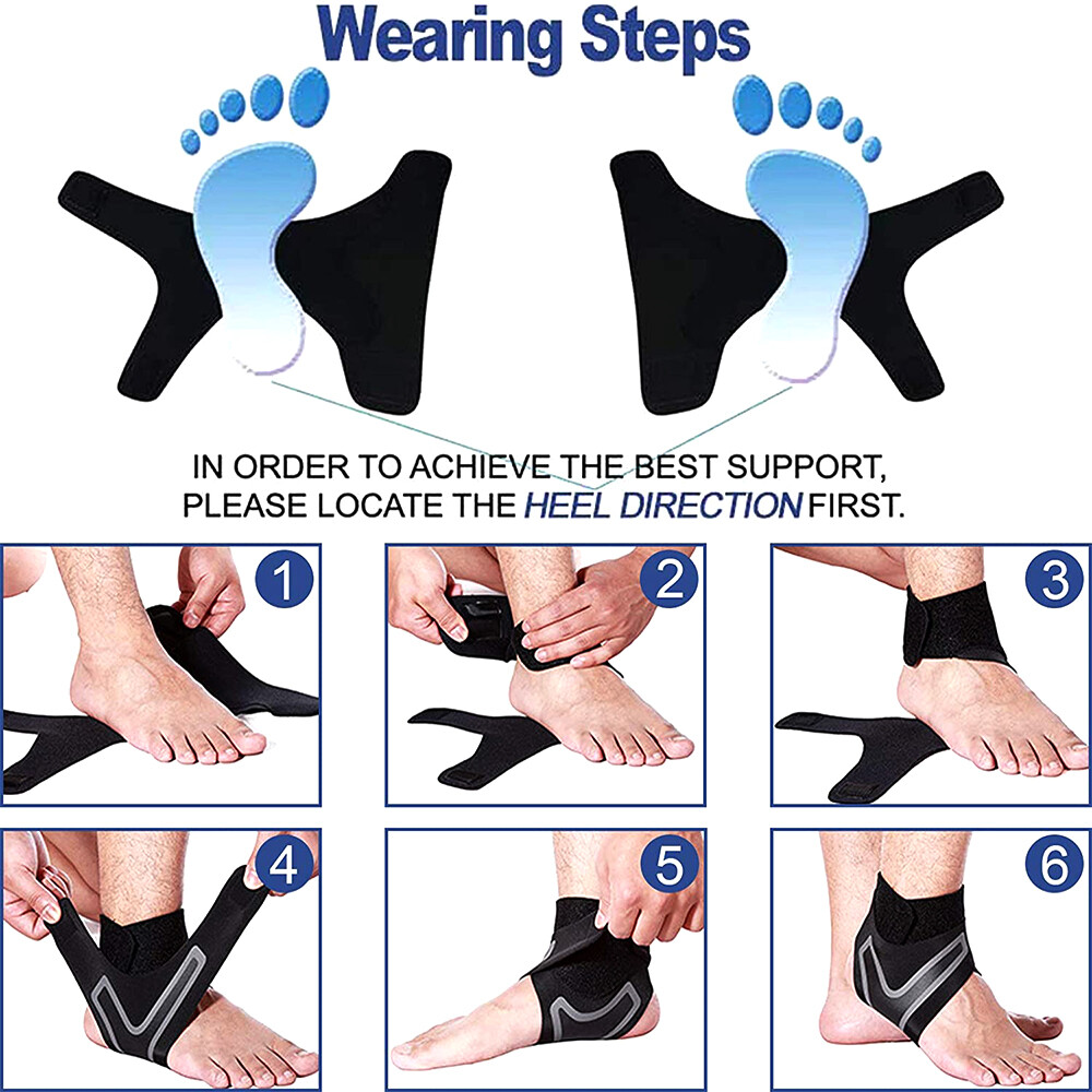 Compression Ankle Brace Support Sleeve Gym Foot Plantar Fasciitis Pain Relief