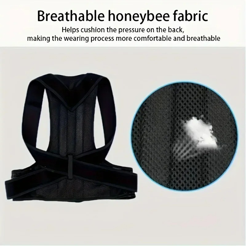 Adjustable Posture Corrector Low Back Support Shoulder Brace Belt for Men Women