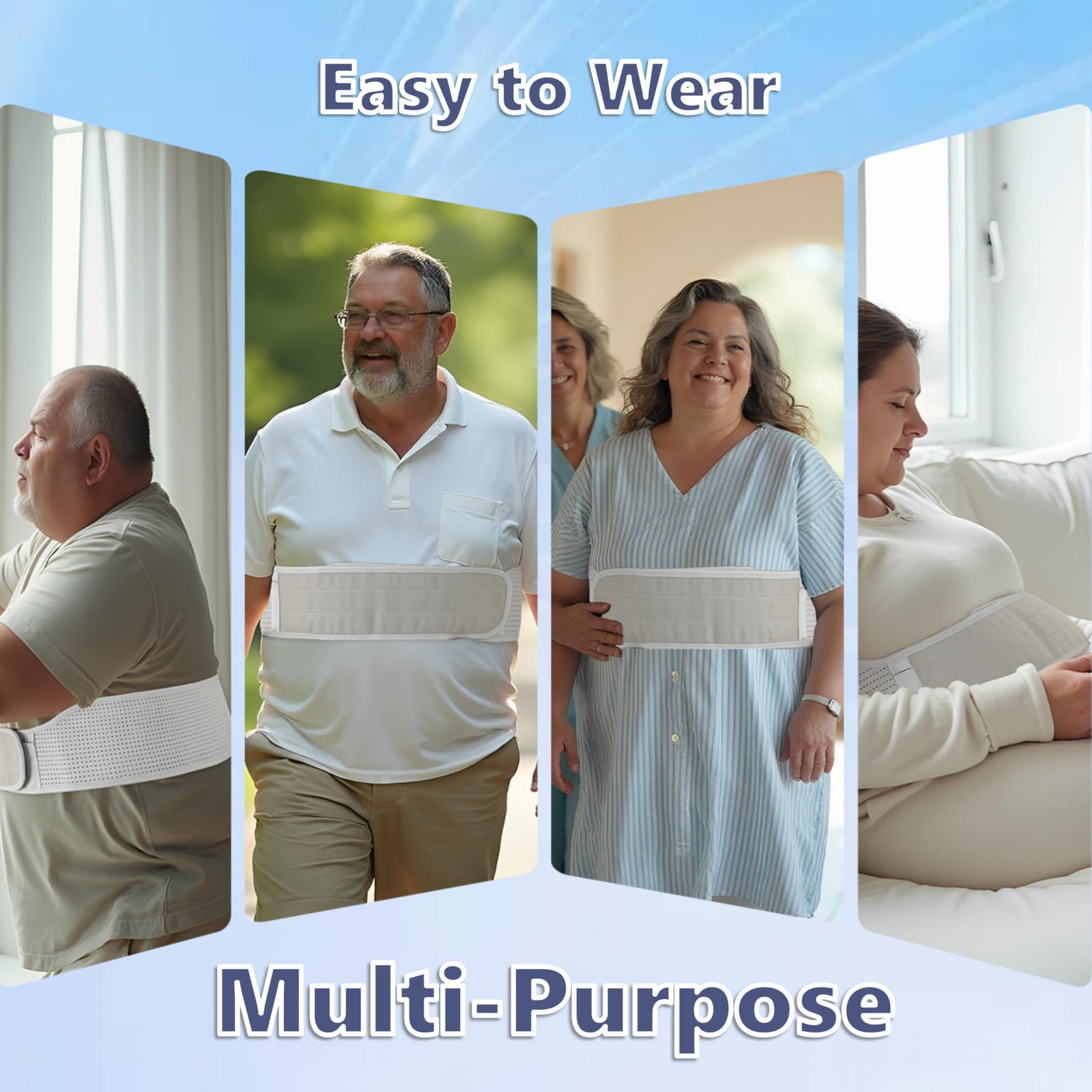 Plus Size Rib Brace Extra Long Compression Wrap Fits 5560 Chest