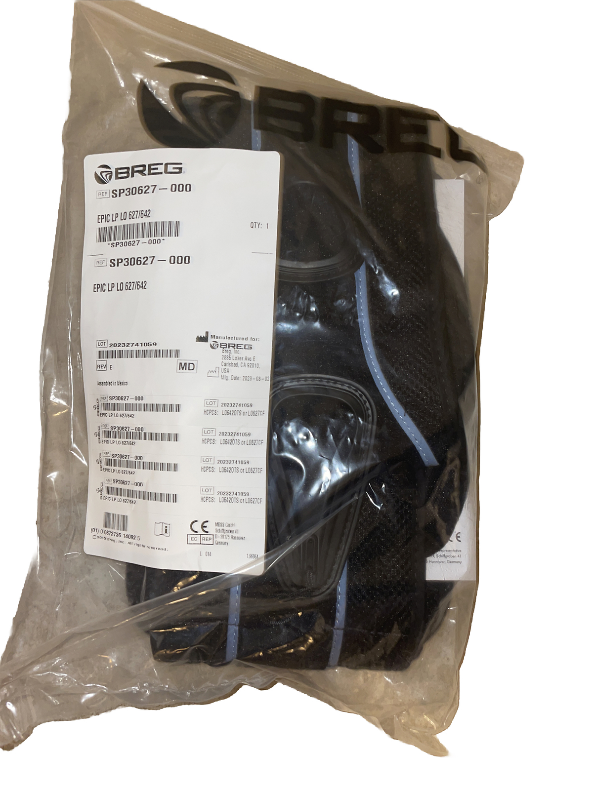 Breg Epic LP LSO 627/642 Back Brace