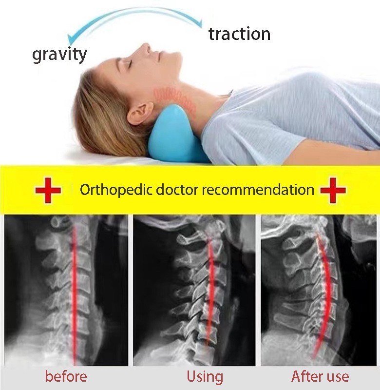 Cervical Neck Pillow STRETCHER Traction Device Brace Support Pain Relief Massage