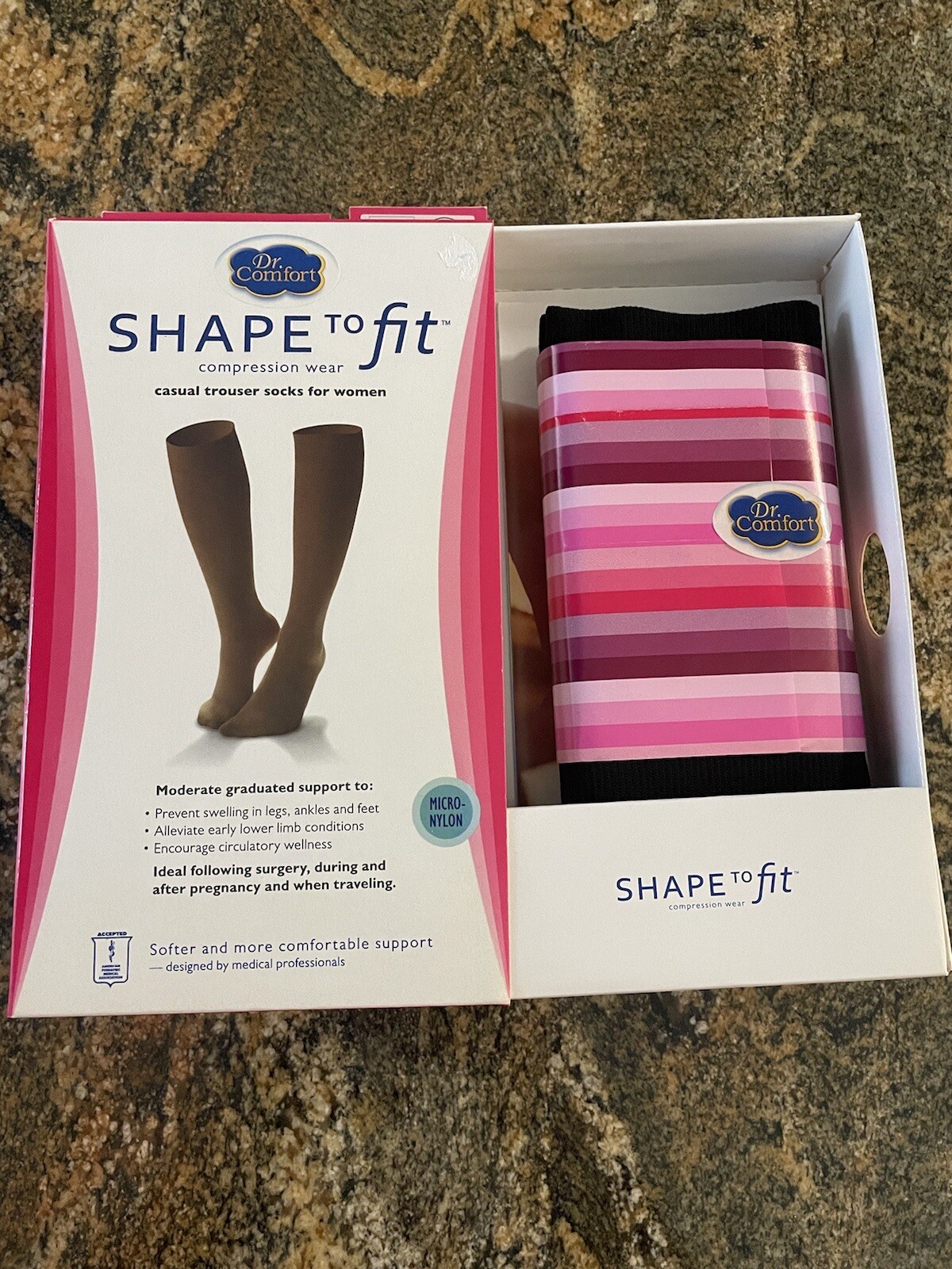 Dr Comfort Shape to Fit 15-20 mmHg Compression Casual Trouser Socks For Women S