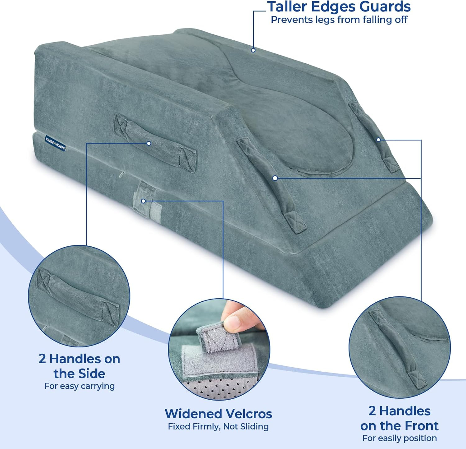 Adjustable Memory Foam Leg Elevation Pillows for Pain Relief & Comfort