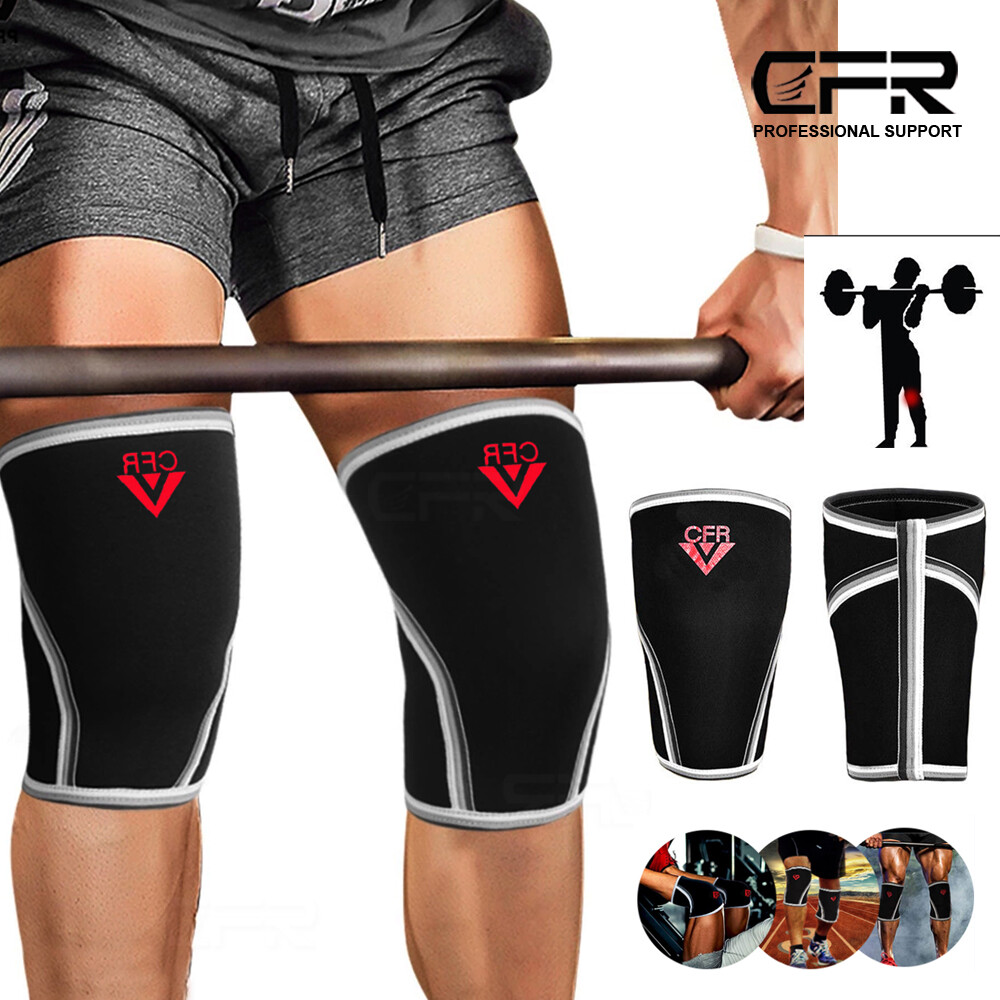Knee Sleeves 7mm (1 Pair) Support For Weight Lifting Wraps & Straps Compression