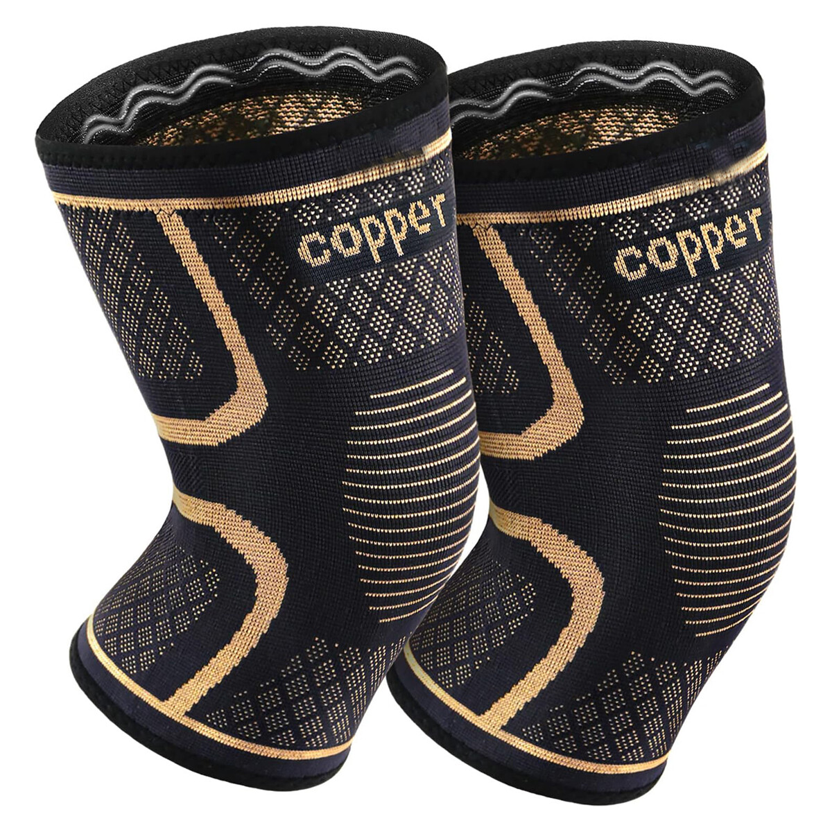 Copper Knee Brace Compression Sleeve Support Arthritis Sport Running Pain Relief