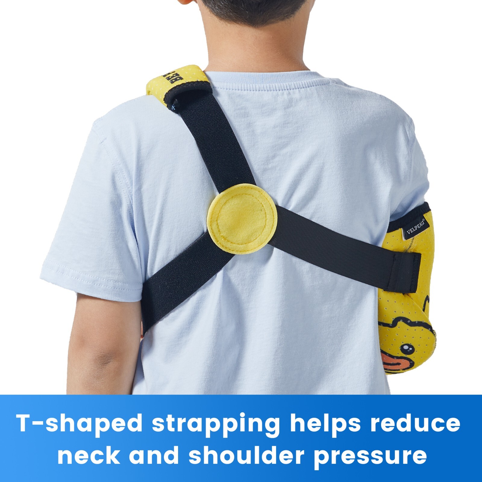 VELPEAU Kids Arm Shoulder Elbow Immobilizer Sling For Broken Fracture Injury