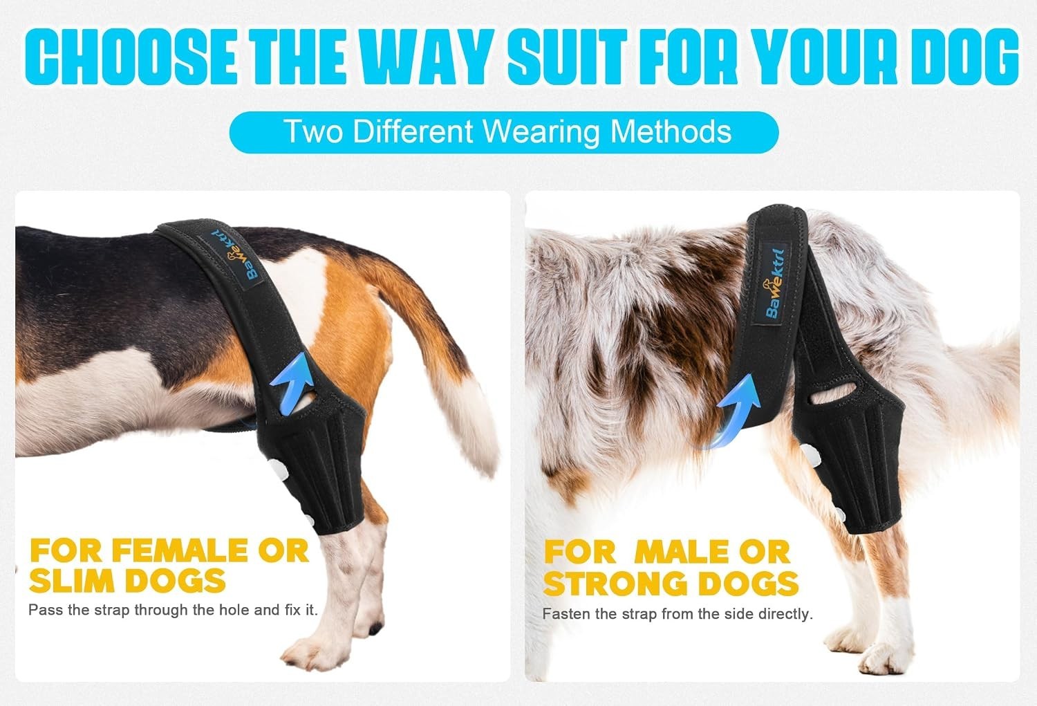Dog Knee Brace for Torn ACL Hind Leg, Rear Leg Brace Support for Cruciate Lig…
