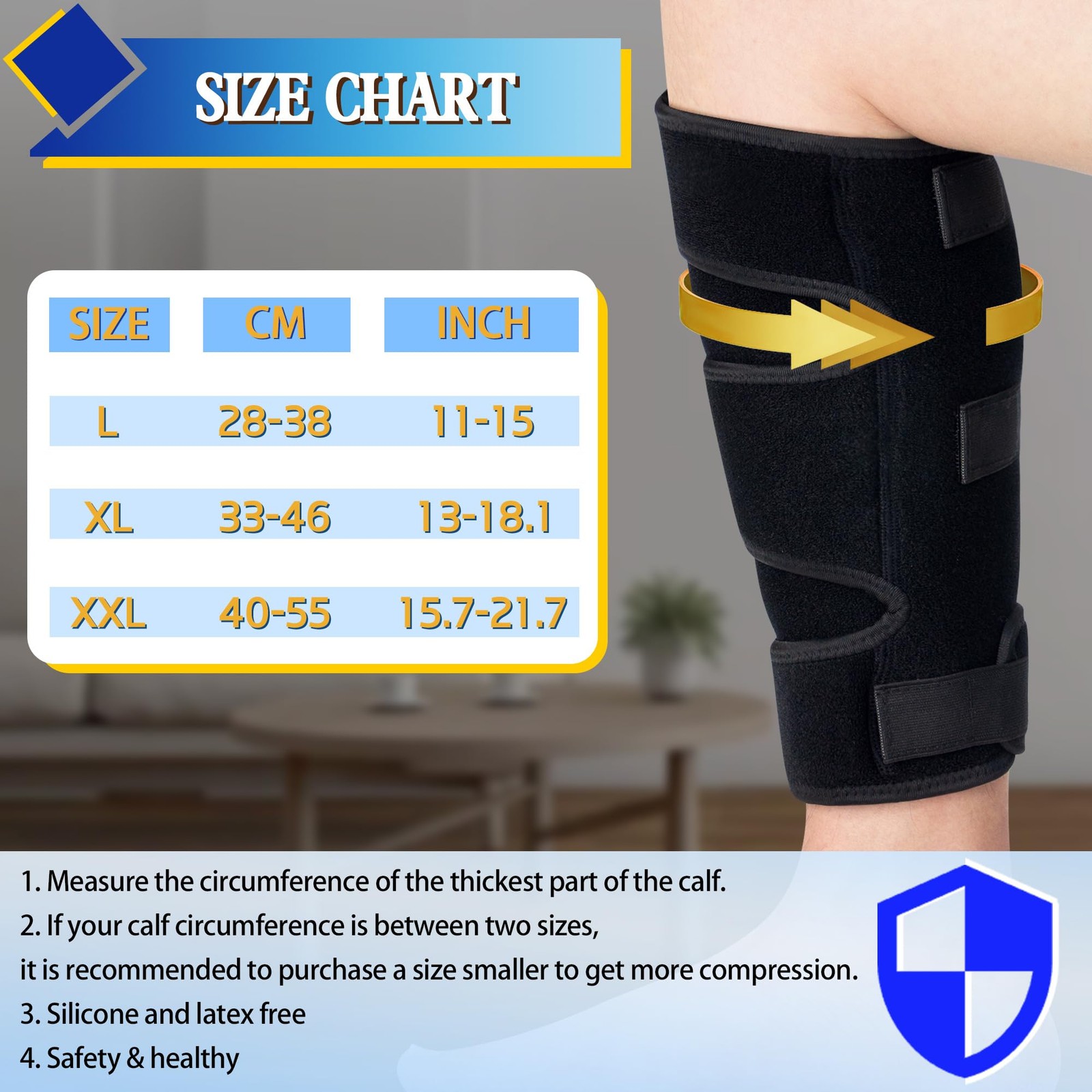 Adjustable Calf Brace for Men , Lower Leg Compression Wrap, Calf Compression …