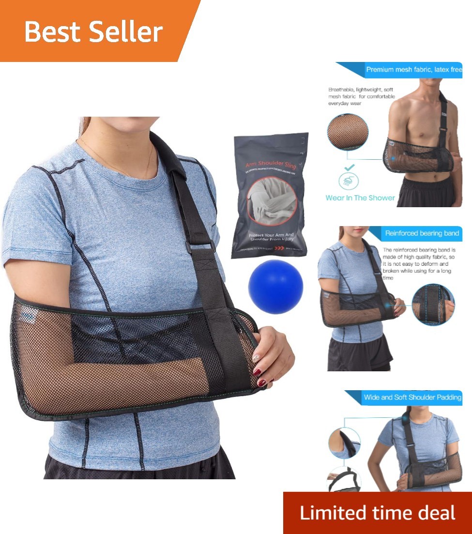 Mesh Shoulder Sling Immobilizer for Injuries and Shower Use