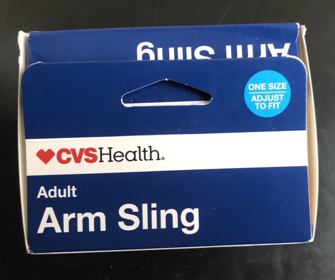 CVS Arm Sling – Lightweight, breathable material, adjustable strap.