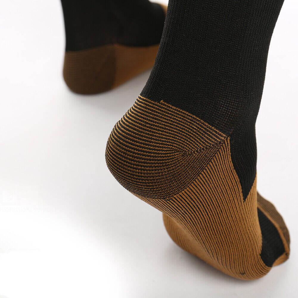 Copper Compression Socks 15-20mmHg Best for Men Women Running Athletic Medical #