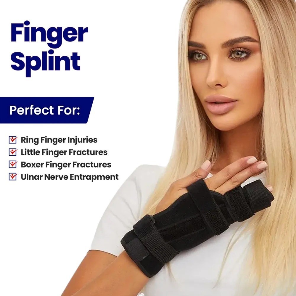 Boxer Finger Splint Adjustable Finger Brace Fracture Broken Finger Support Pinky
