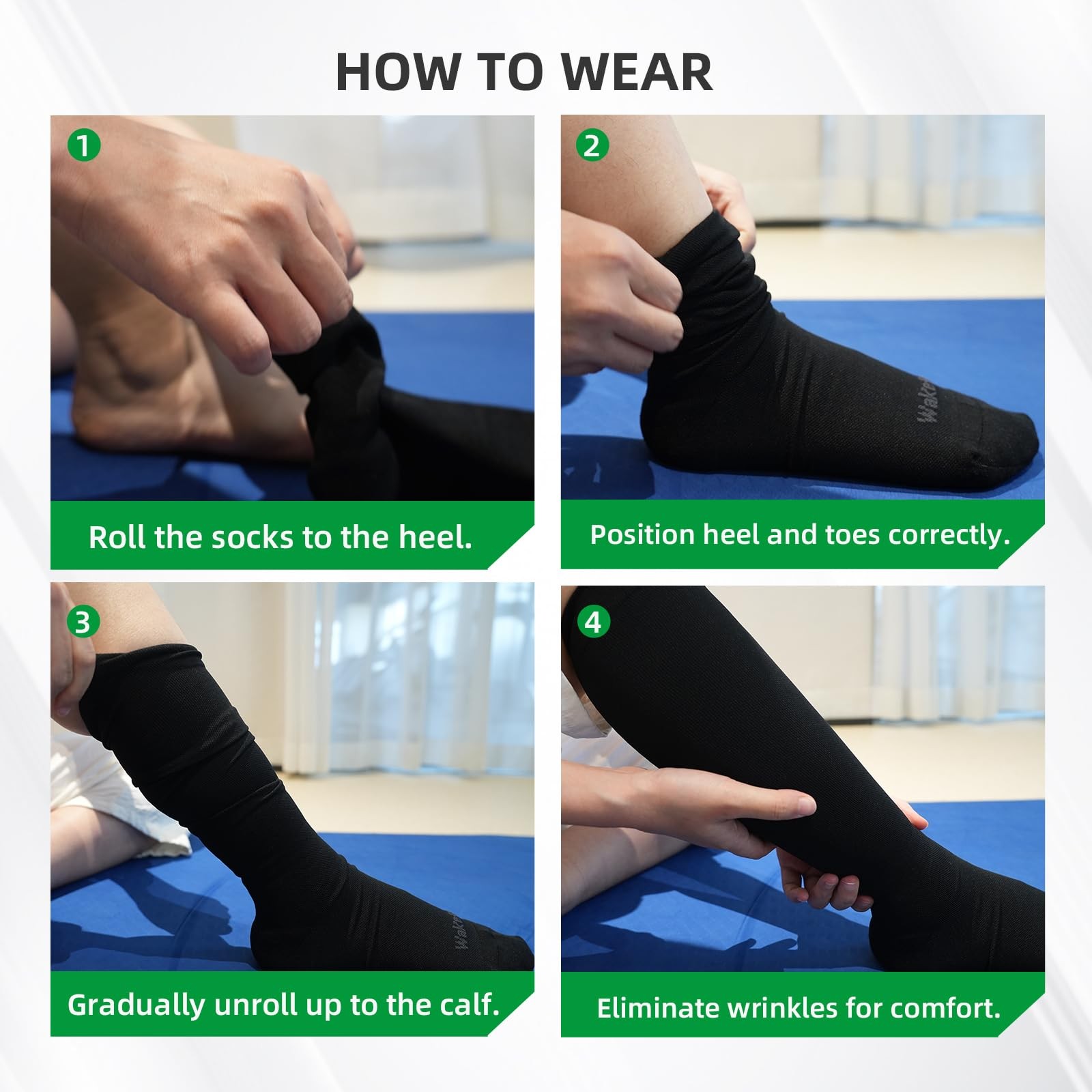 Compression Socks Women Men 15-20mmHg, 2 Pairs Knee High Graduated Socks for …