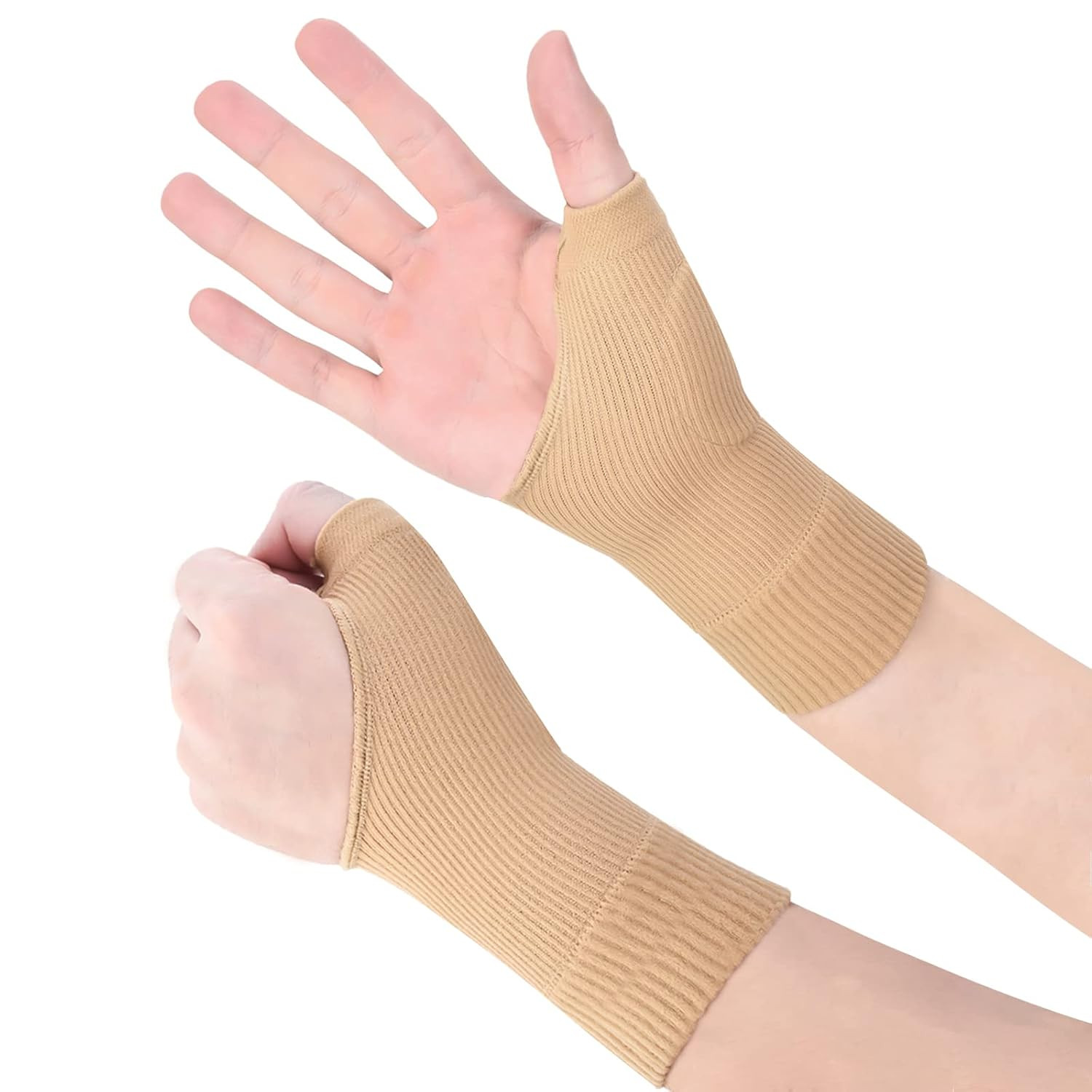 Thumb Wrist Support Braces,Breathable Thumb Compression Sleeves with Soft Gel Pa