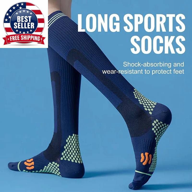 Sport Compression Socks Shock-Absorbing Anti-Slip Varicose Veins Socks Absorb Mo