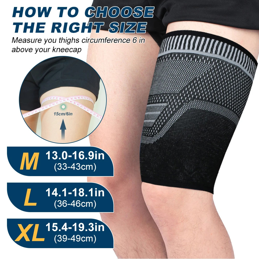 1Pcs Thigh Compression Sleeve,Hamstring Compression Sleeve for Quad Pain Relief