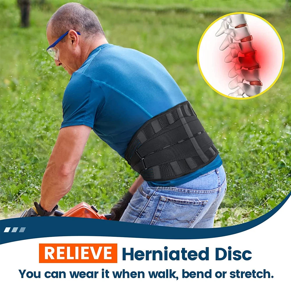 Adjustable Lower Back Brace Lumbar Support Waist Belt for Men & Women