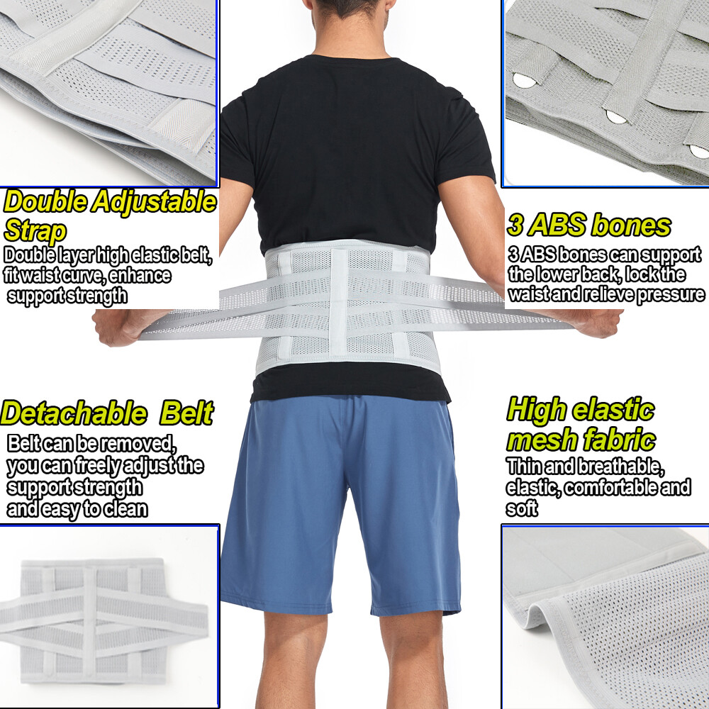 Adjustable Lumbar Back Brace Lower Back Support Belt for Men Women Sciatica Pain