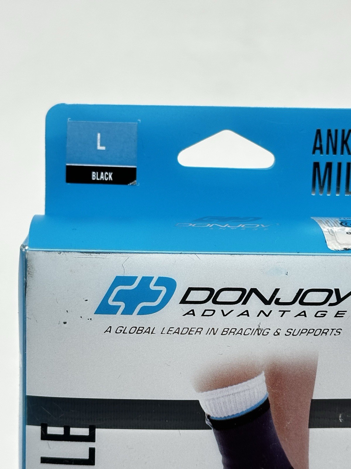DonJoy Advantage Elastic Compression Ankle Sleeve Black Large Mild Support