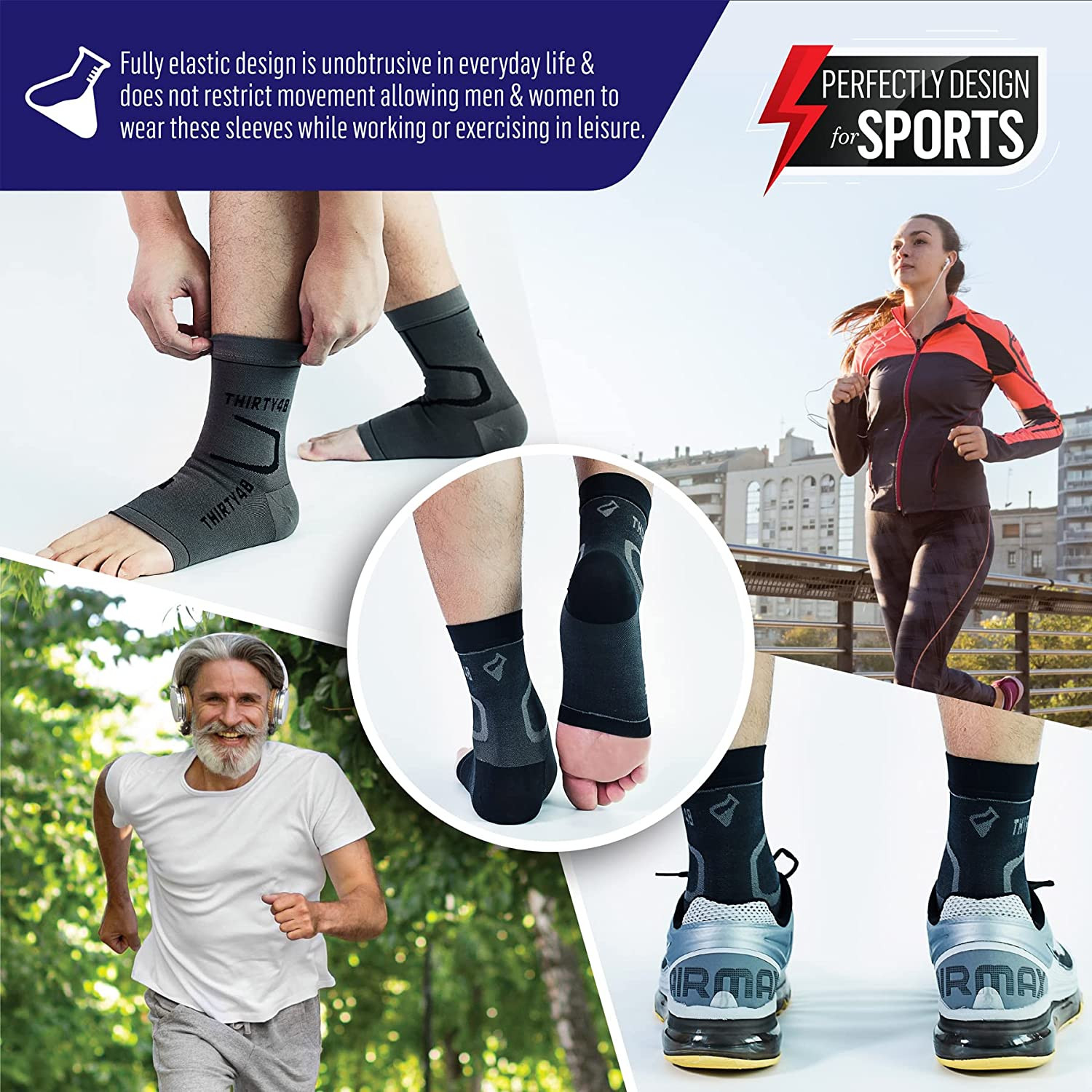 Plantar Fasciitis Compression Socks(1 or 2 Pairs), 20-30 Mmhg Foot Compression S