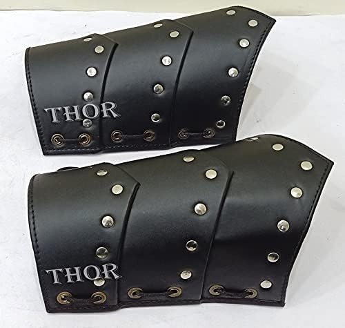 Medieval Armor Knights Leather Arm Guard Costume Rustic Vintage Home Decor Gift