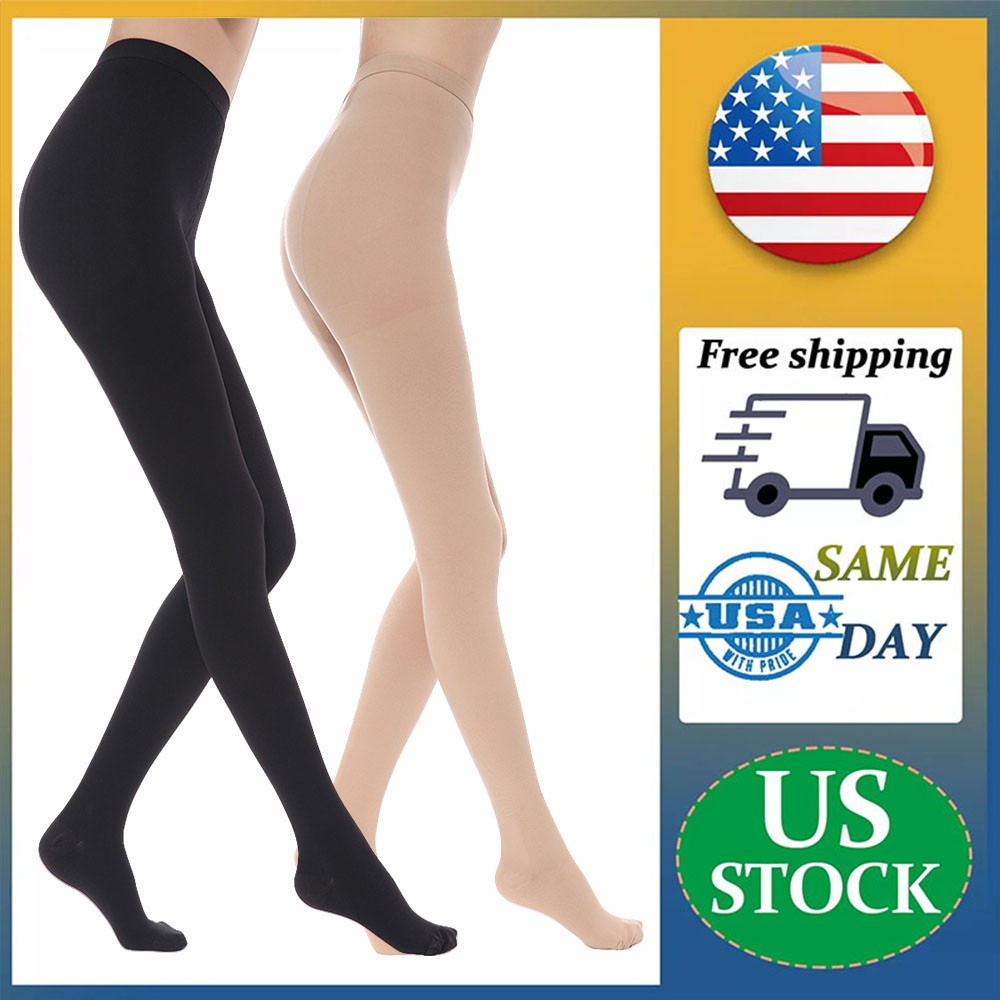 Women Opaque Compression Pantyhose Support Stockings Varicose Veins Circulation